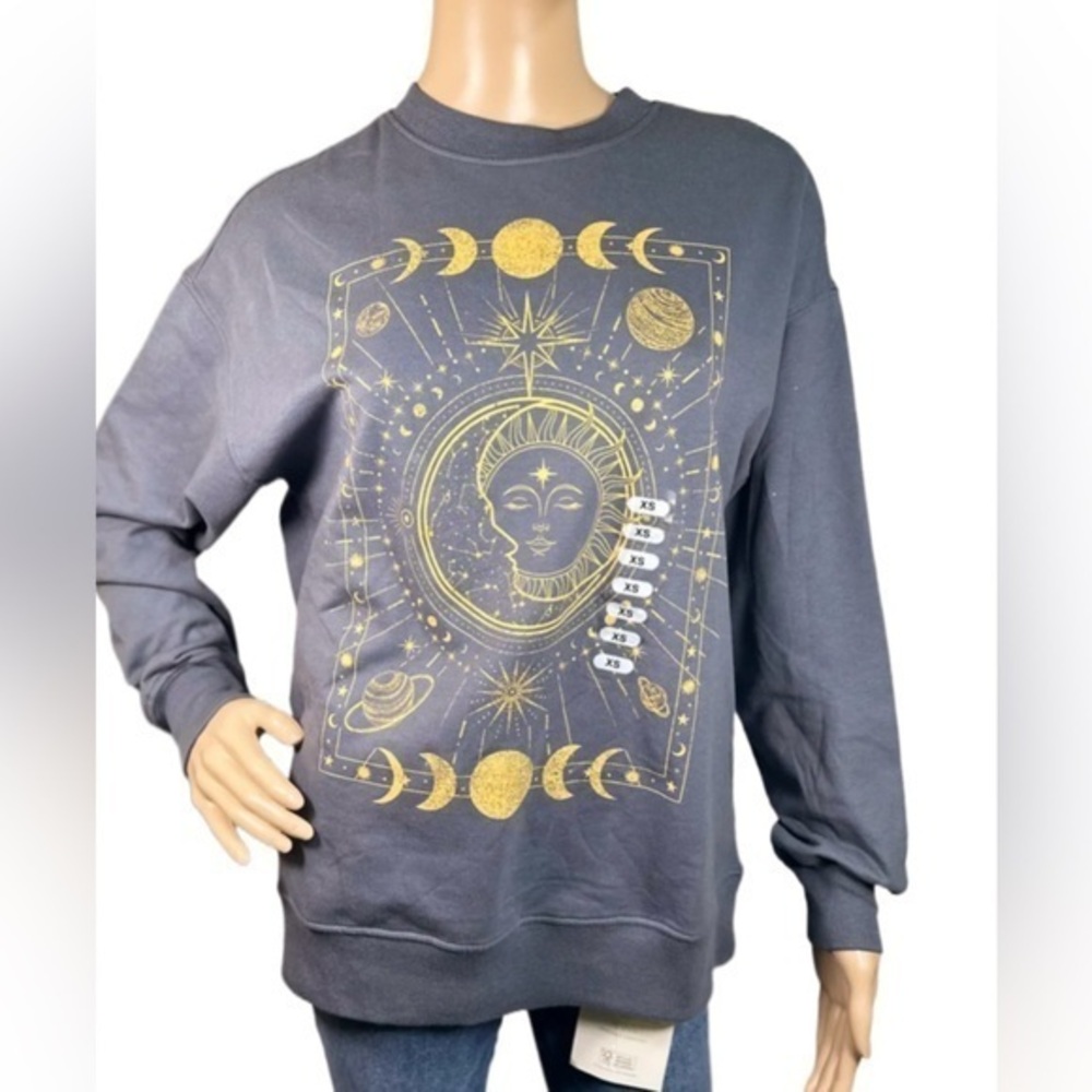 REBELLIOUS ONE Celestial Graphic-Print Sweatshirt